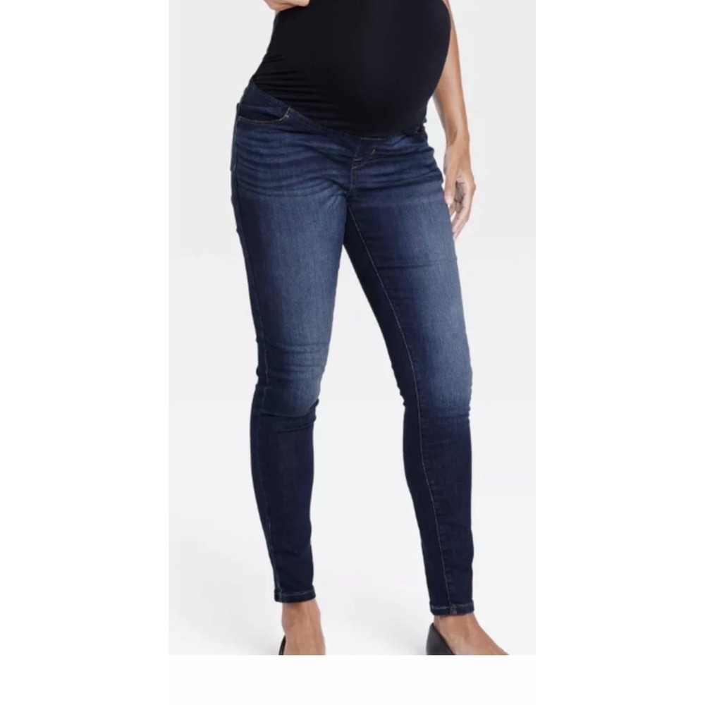 NEW Isabella Maternity Over Belly Support Skinny Denim Jeans Size 12